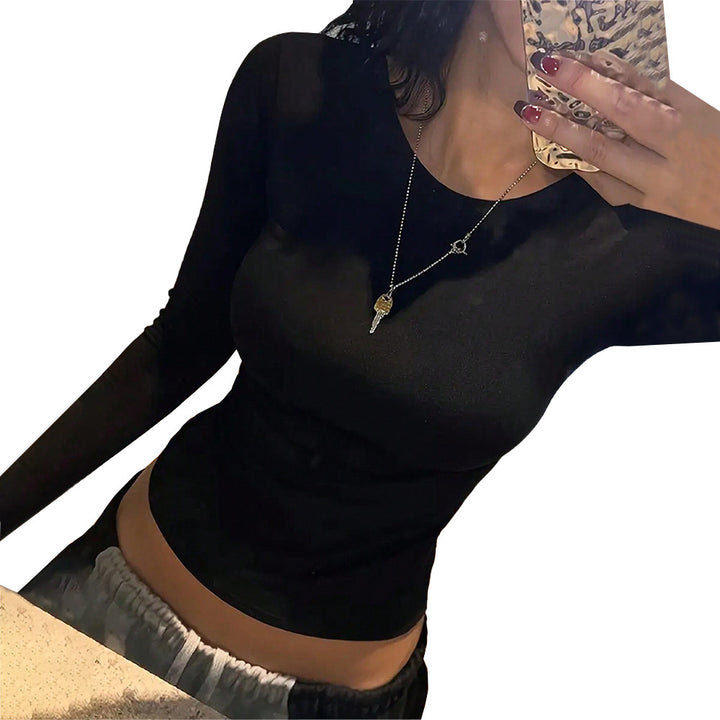 Damen Langarmoberteil mit raffinierten Cut-Out-Ärmeln Drune