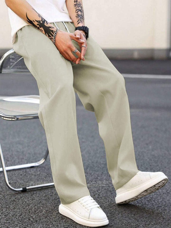 Herren modische Freizeithose mit weiter Passform und elastischem Bund Drune