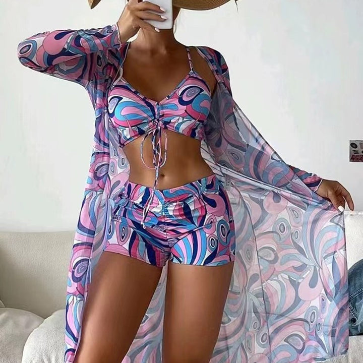 Damen Tankini-Set mit modischem Overshirt Drune