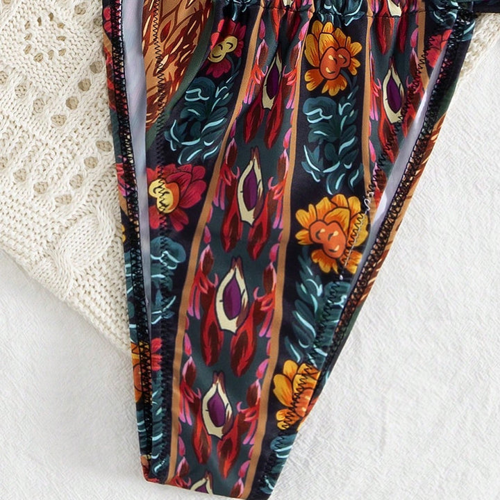 Damen Triangel-Bikini mit floralem Muster Drune
