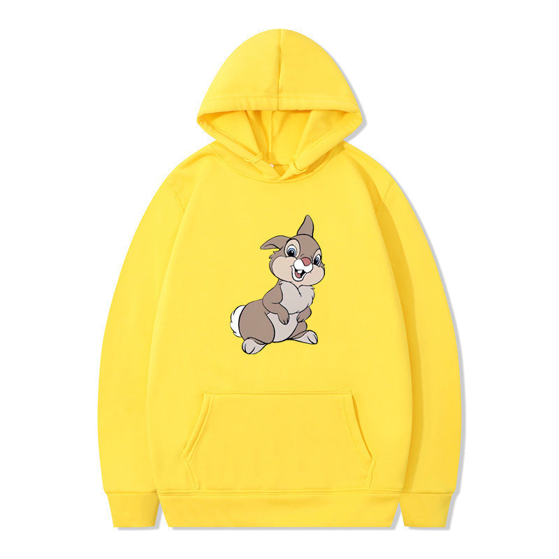 Damen Kapuzenpullover mit niedlichem Hasen-Design und bequemen Kängurutaschen Drune