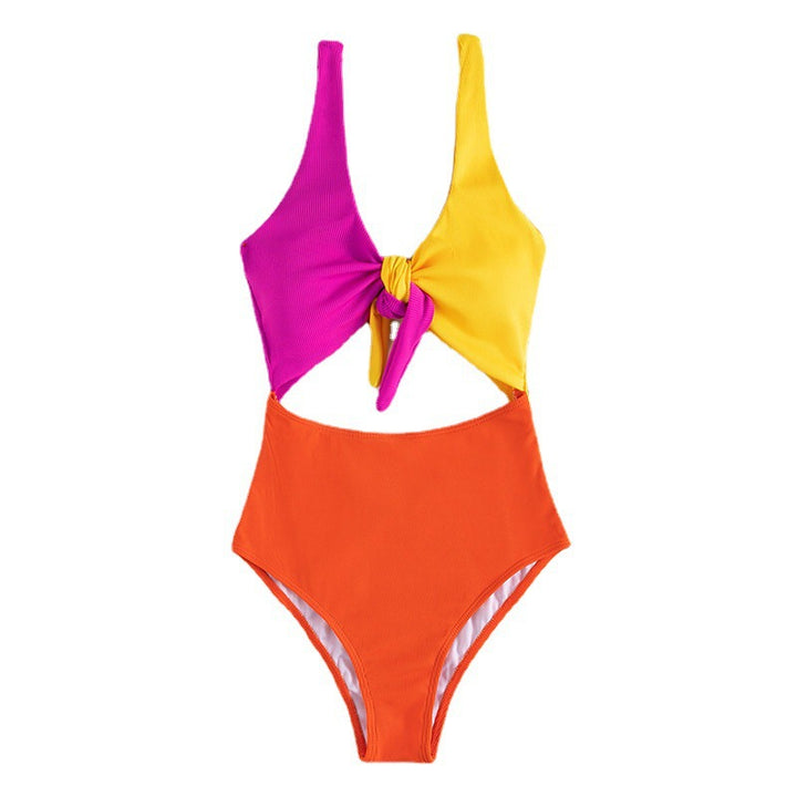 Damen Einteiliger Badeanzug mit geschmackvollem Knotendesign Drune
