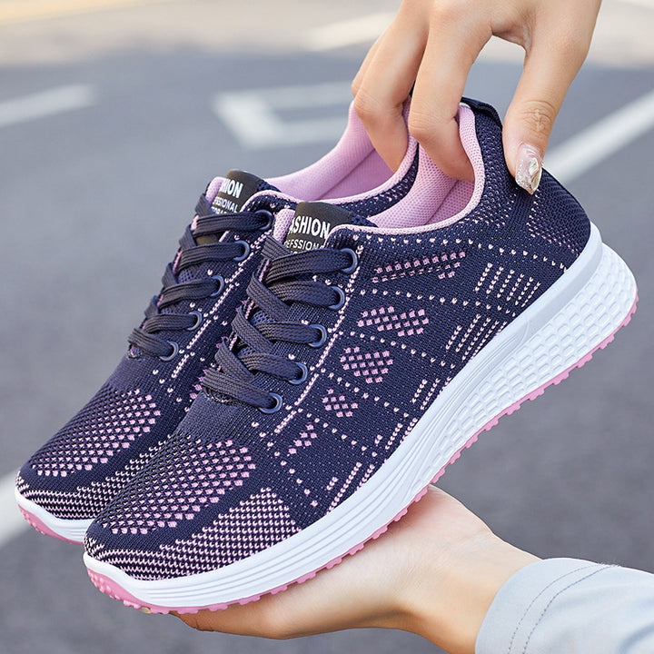 Damen nan leichte atmungsaktive Freizeit-Sneaker mit viskoelastischer Komfortsohle Drune