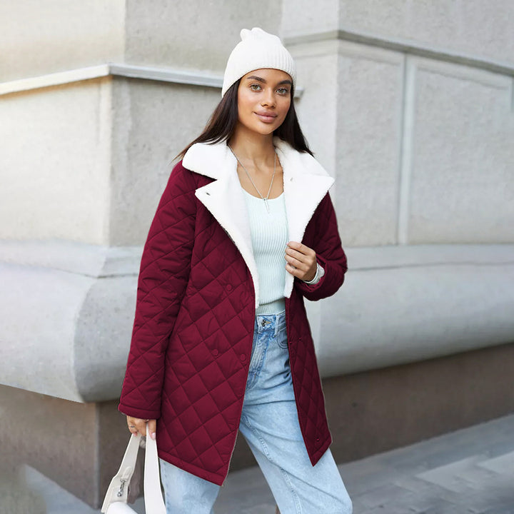 Damen gesteppte Wolljacke Drune
