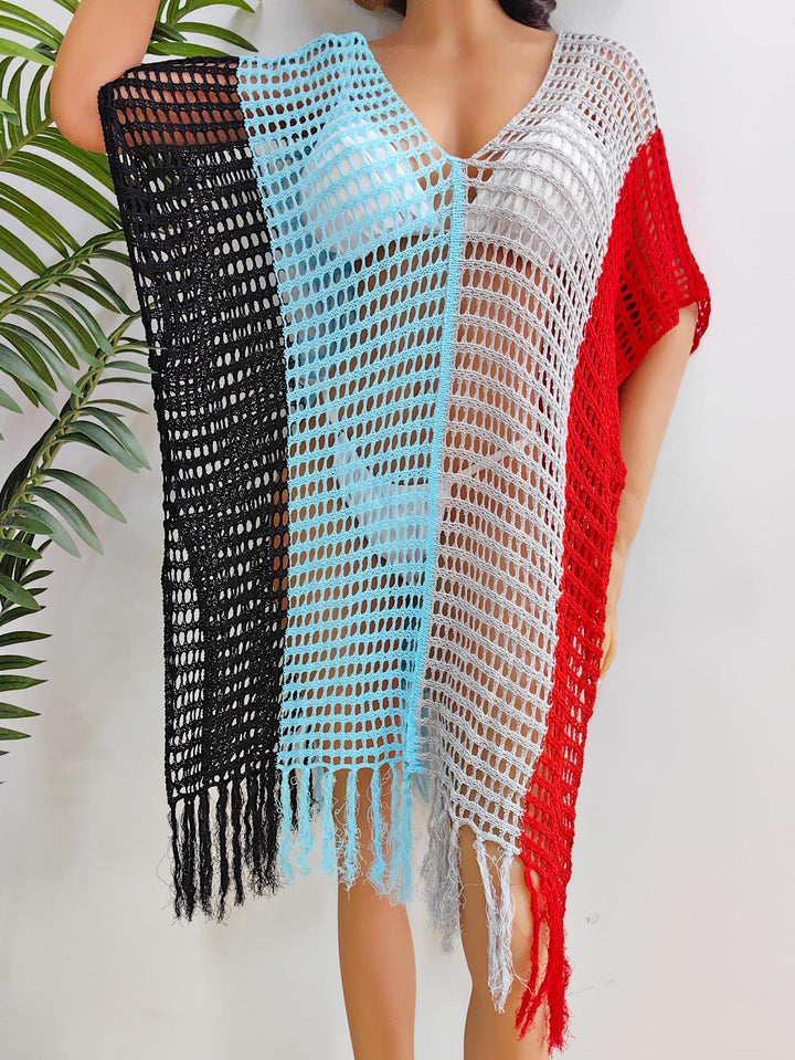 Damen luftig-transparenter Strandponcho Drune