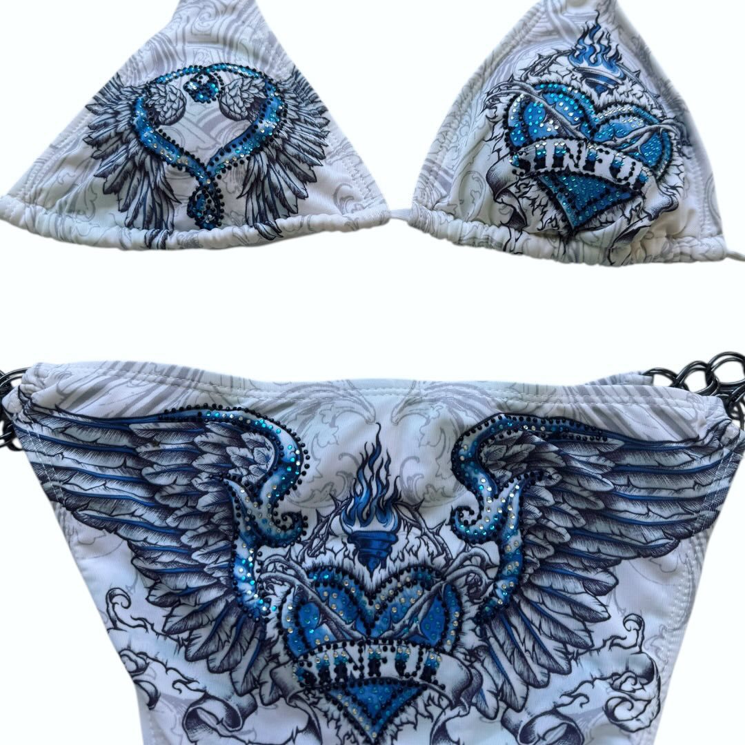 Damen Triangel-Bikini mit aufwändigem Grafikdesign und modischen Details Drune