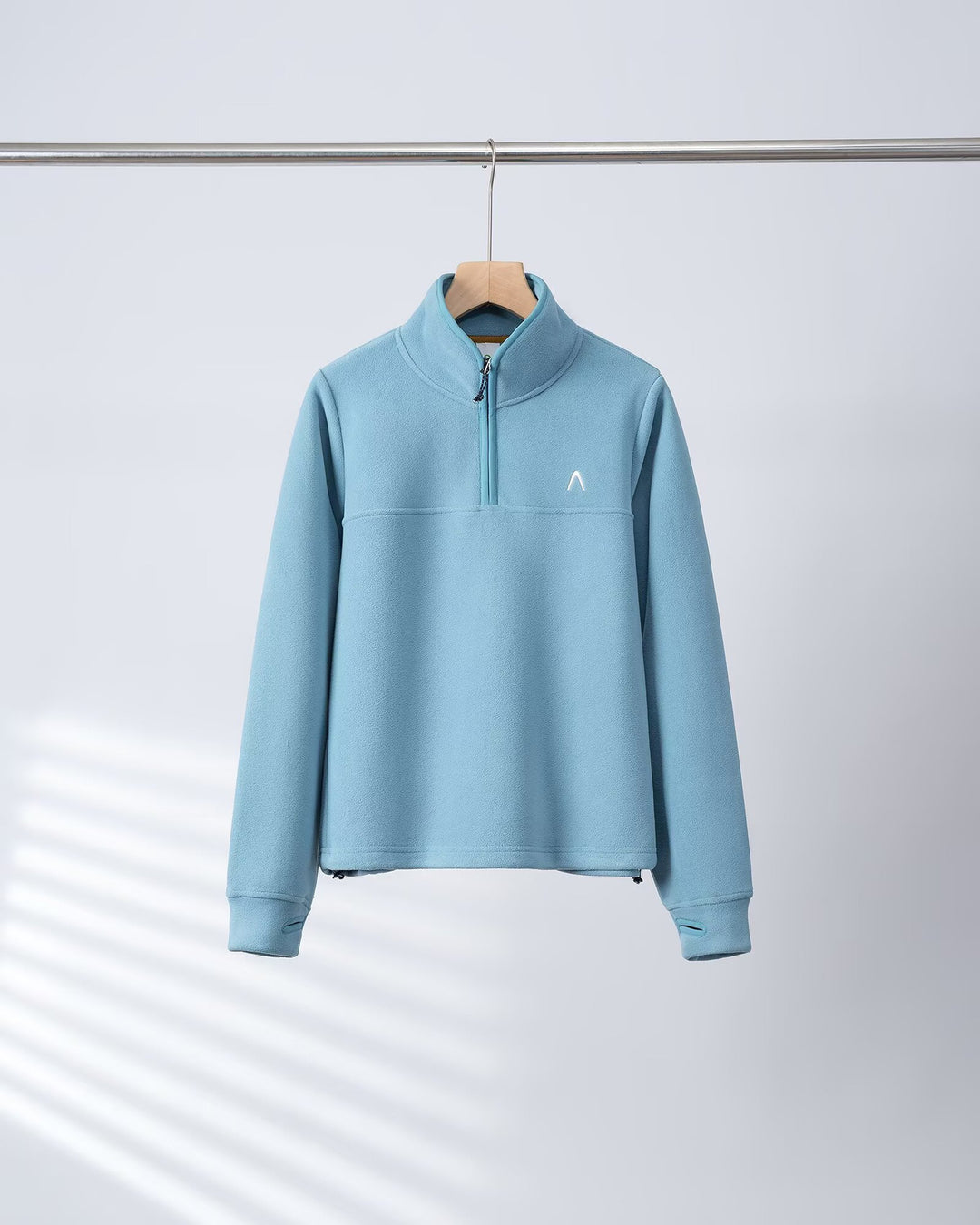 Damen Fleece-Pullover mit halbem Reißverschluss und elastischen Bündchen Drune