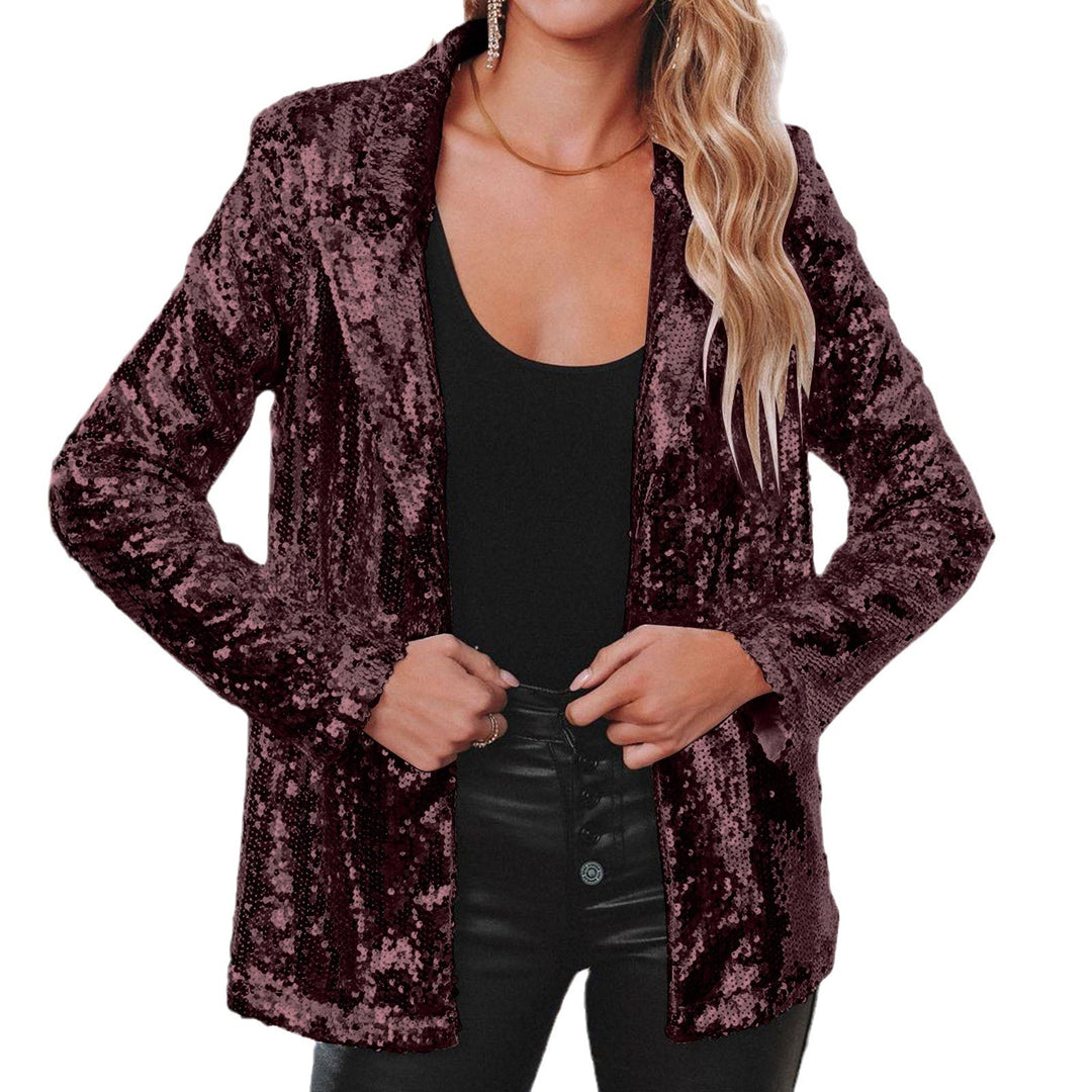 Damen Glitzernde Blazerjacke mit glamourosen Pailletten Drune