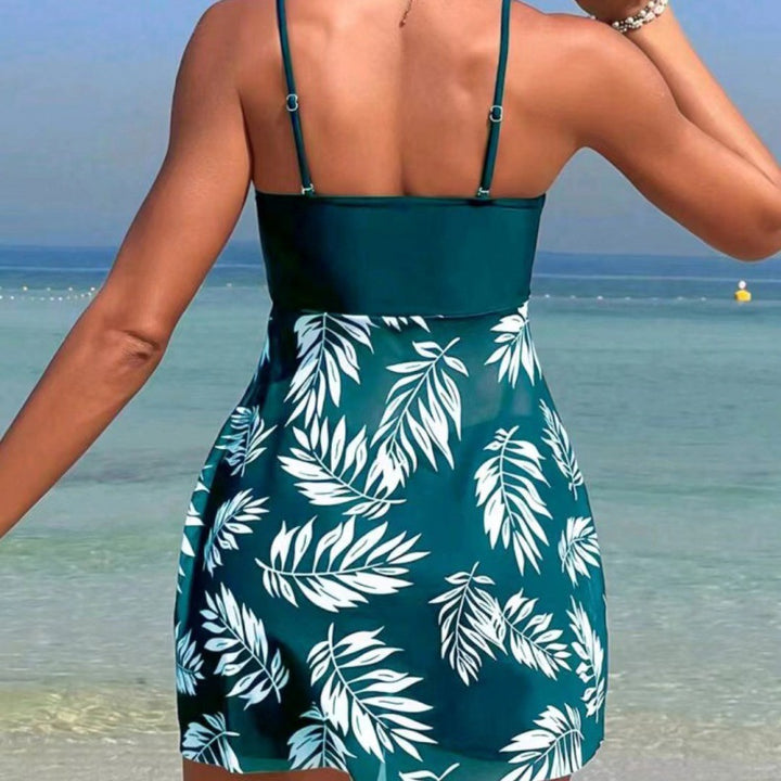 Damen Tankini-Set mit floralem Design und sportlichen Shorts Drune