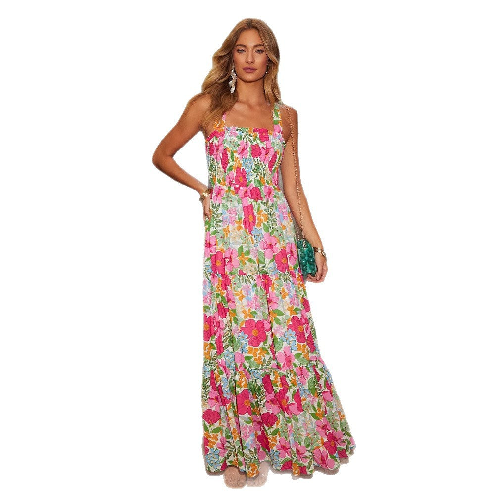 Damen Maxikleid mit fröhlichem Blumendesign und luftiger Passform Drune