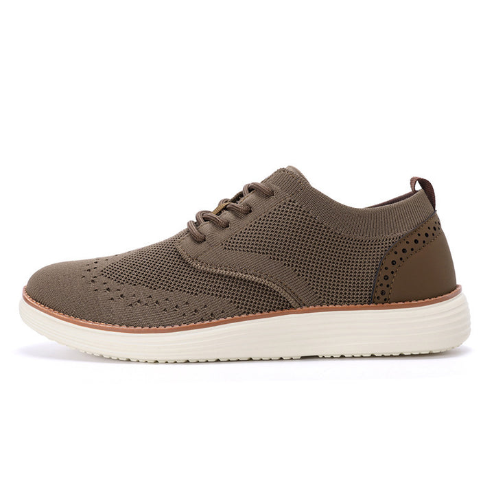 Herren nan gestrickter Oxford-Sneaker mit Wingtip-Perforation und federleichter EVA-Sohle Drune