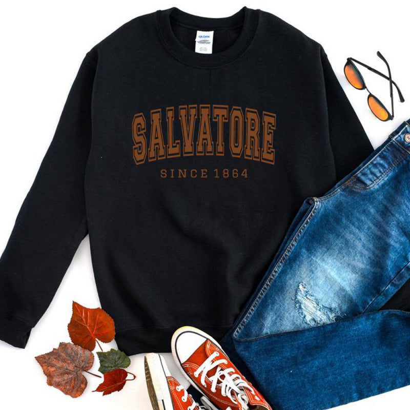 Damen Sweatshirt mit Vintage-Print und komfortablem Schnitt Drune
