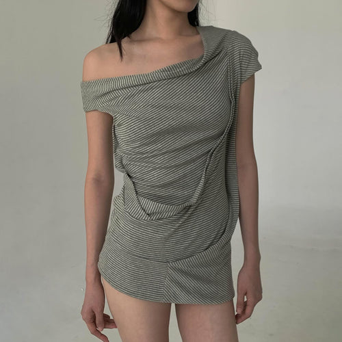 Damen asymmetrisches Oberteil mit vielseitigem Design Drune