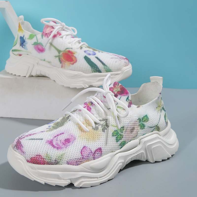 Drune | Breite Sneaker Mit Blumenmuster Für Damen