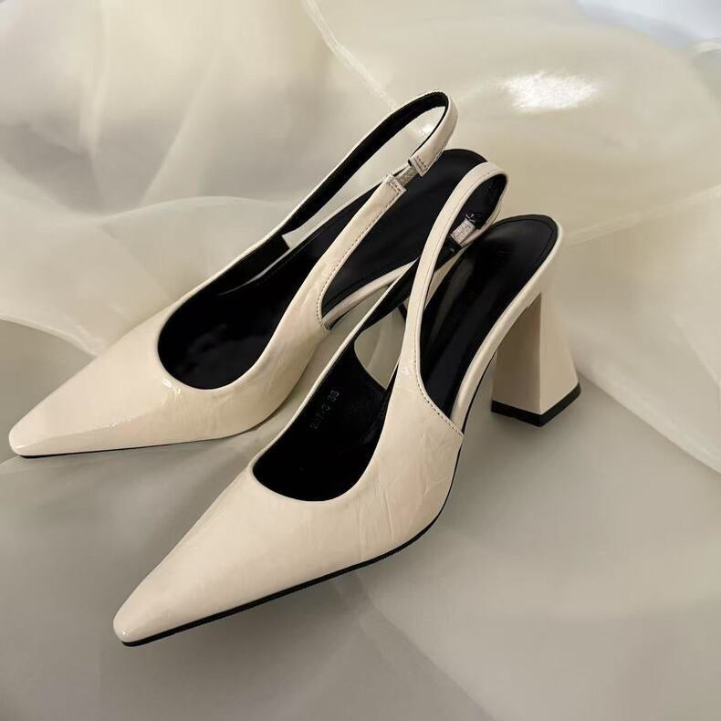 Damen Slingpumps mit Blockabsatz Drune