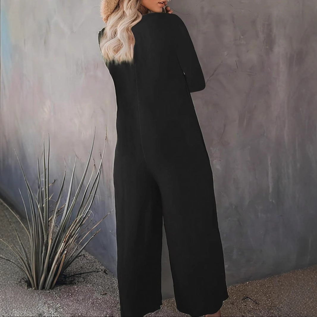 Damen Weitgeschnittenes Jumpsuit mit praktischen Taschen und modernem Schnitt Drune