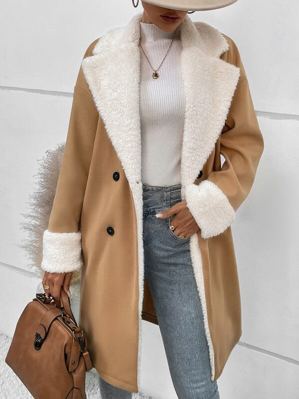 Drune | Fleece Futter Wolliger Trenchcoat