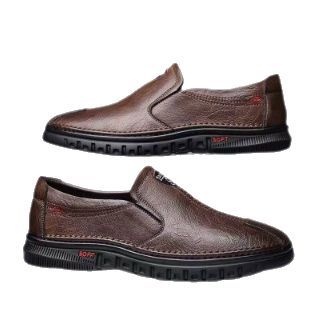 Herren Elegante Leder Slipper mit rutschfester Sohle und weichem Innenfutter Drune