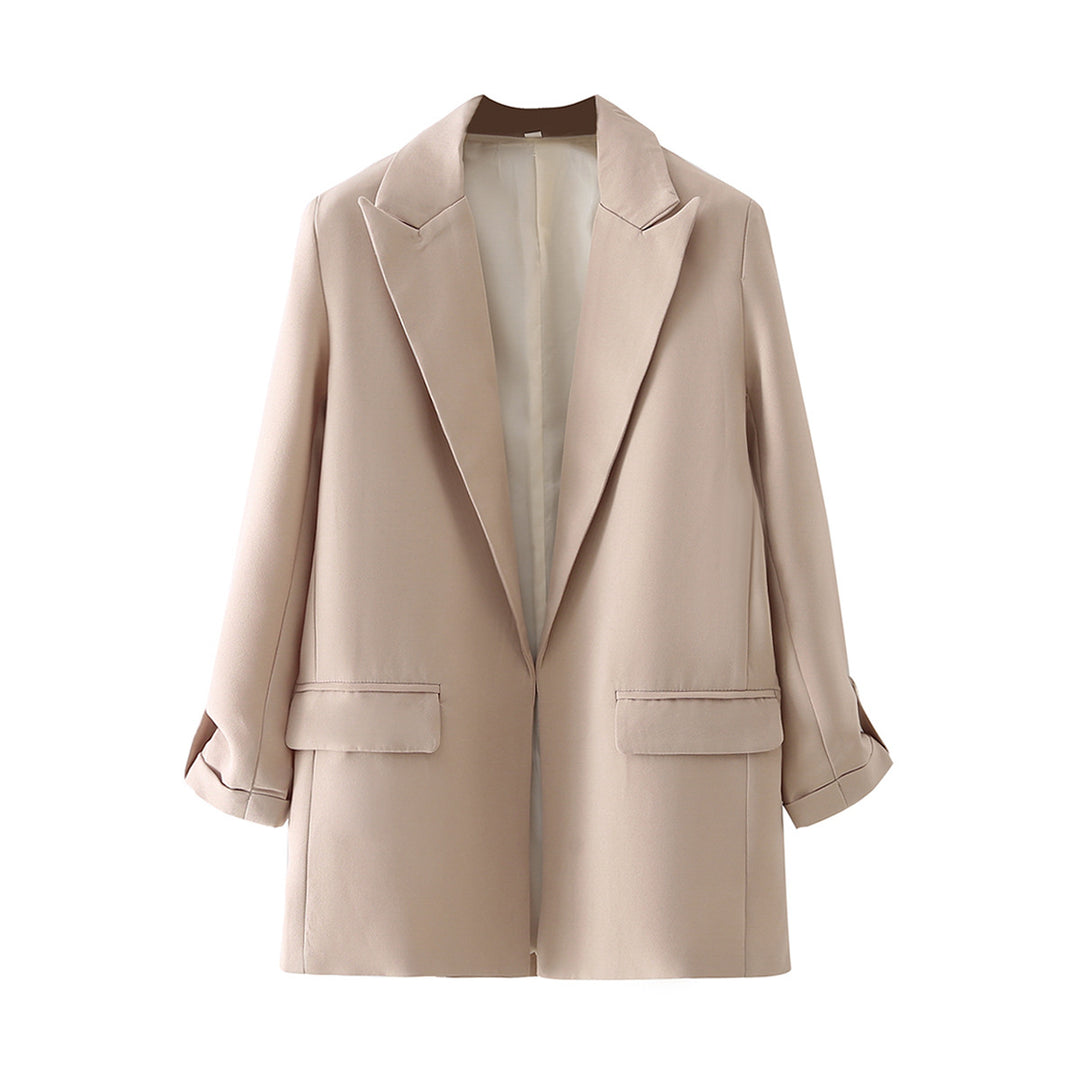 Damen elegante Blazerjacke mit modernem Schnitt und strukturiertem Gewebe Drune