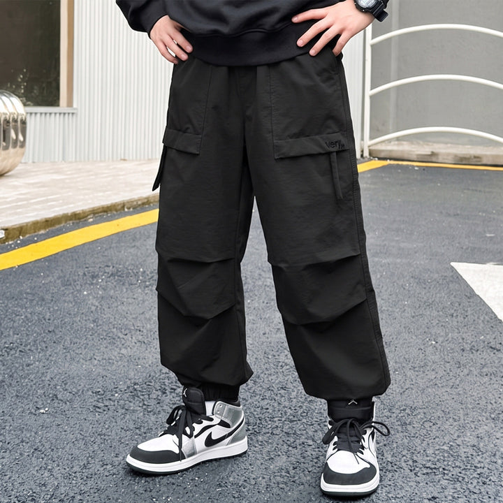Herren lässige Cargo-Hose mit elastischem Bund und funktionalen Taschen Drune