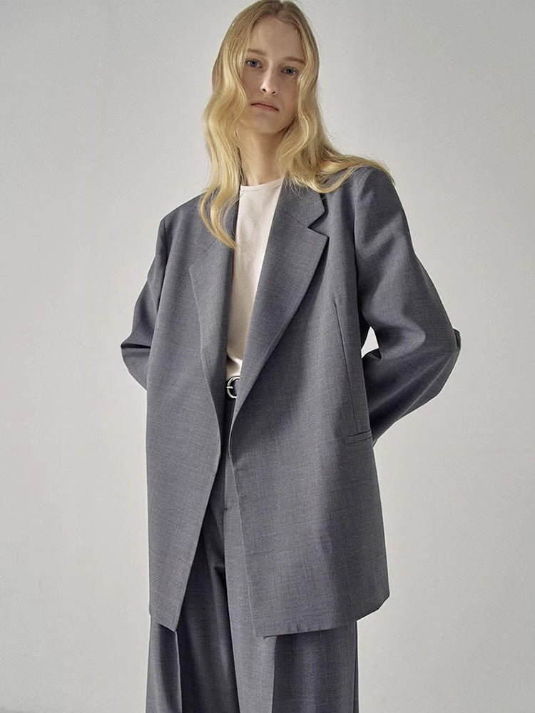 Damen Eleganter Oversized-Blazer mit edlem Schnitt Drune