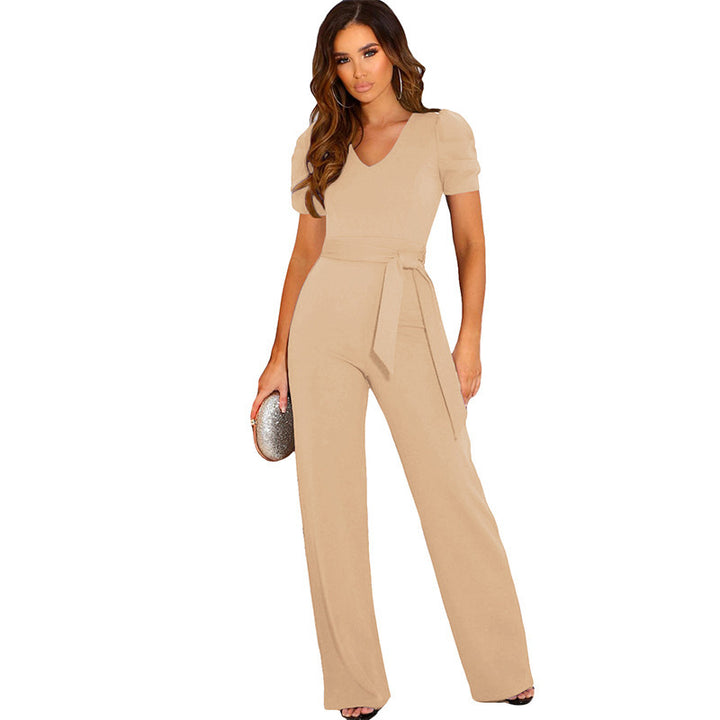 Damen Eleganter Jumpsuit mit Taillierung und weich strukturiertem Stoff Drune