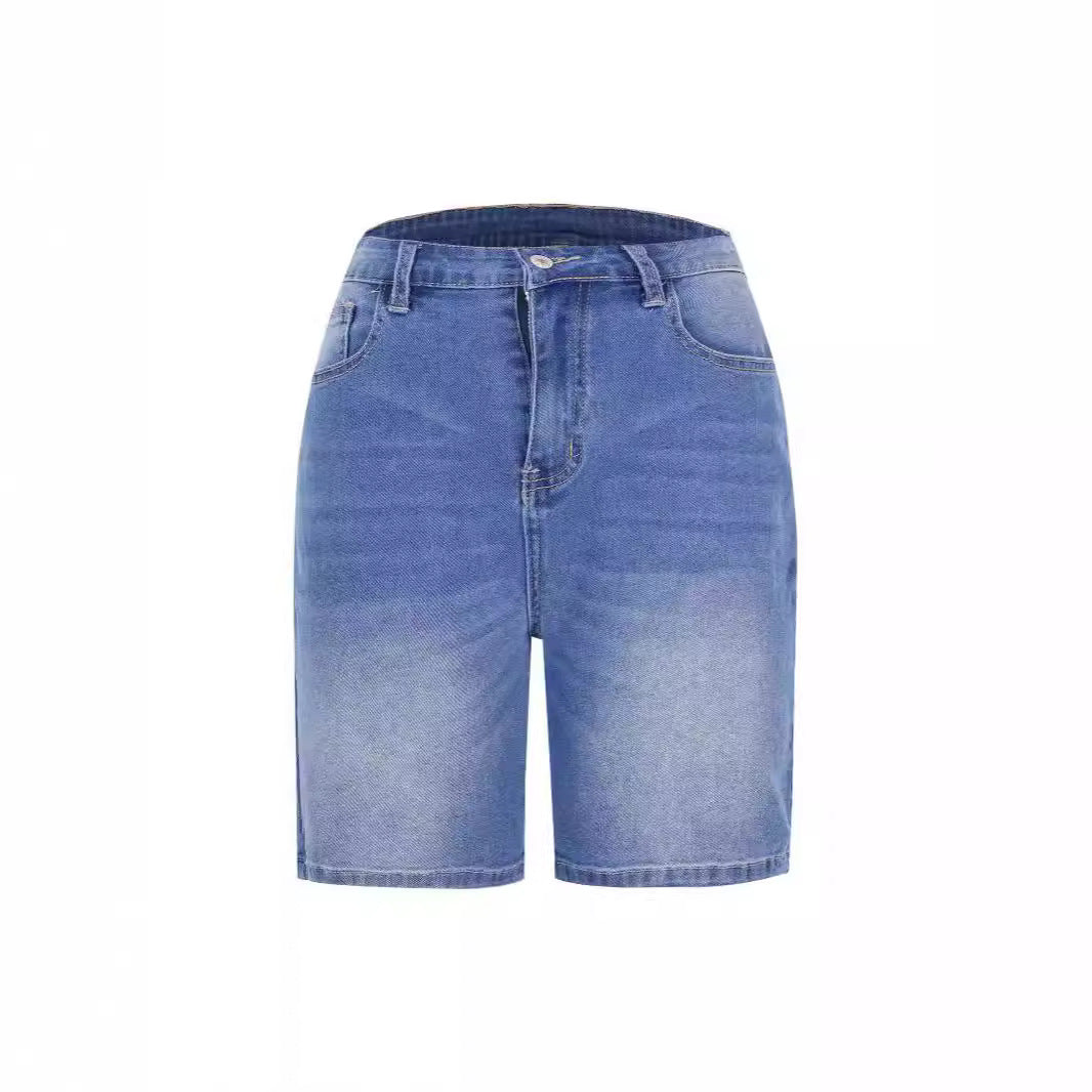 Damen Denim-Shorts mit lässigem Schnitt und lässigen Details Drune