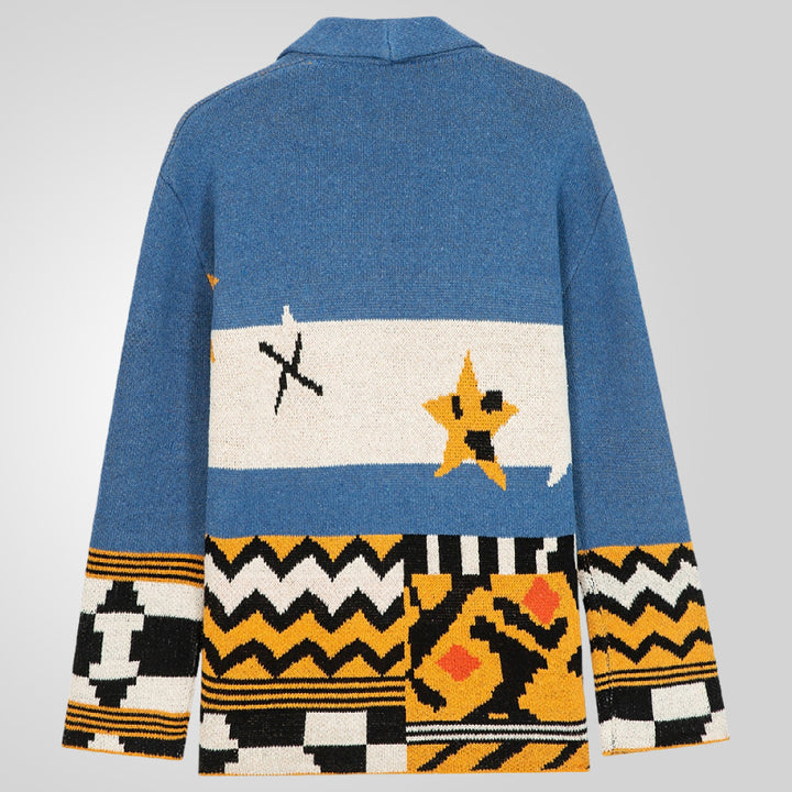 Herren Strickjacke mit detaillierter Handarbeit Drune