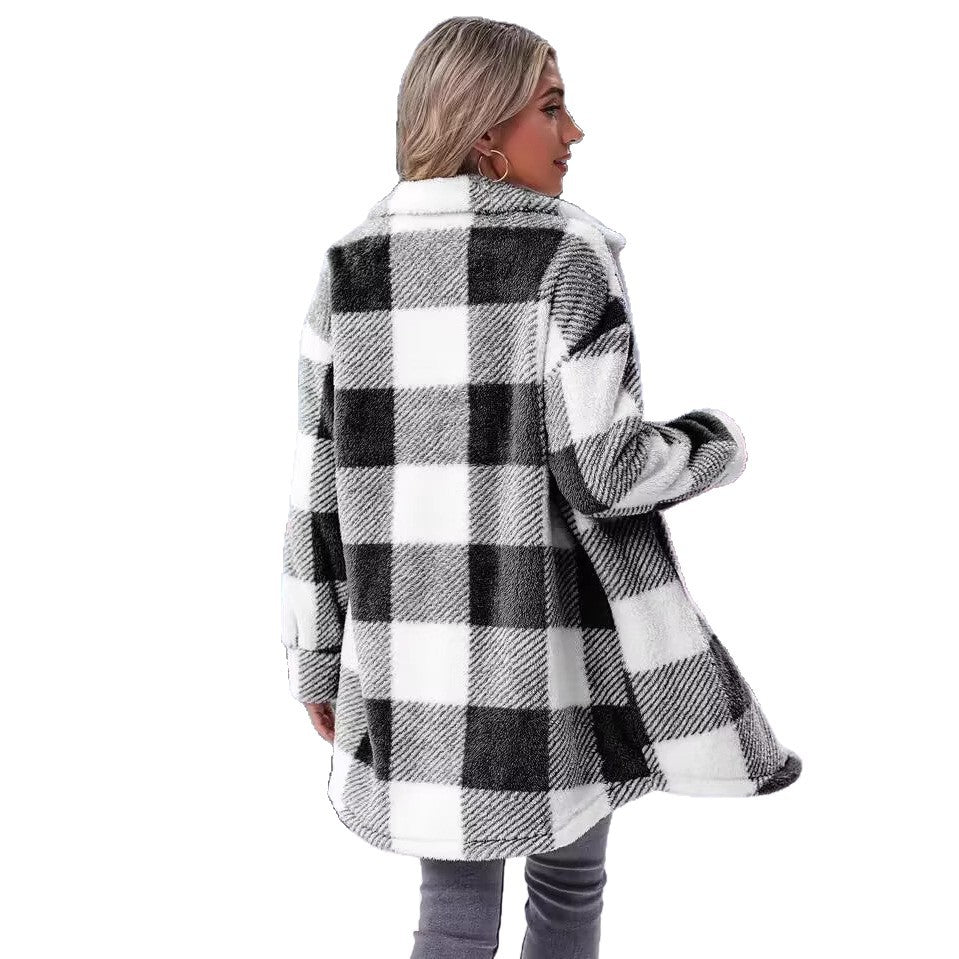 Damen Flanell-Winterjacke Drune