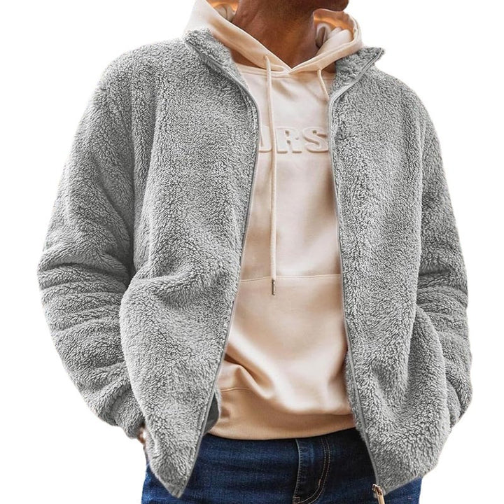 Herren Fleecejacke mit hohem Kragen und praktischen Taschen Drune