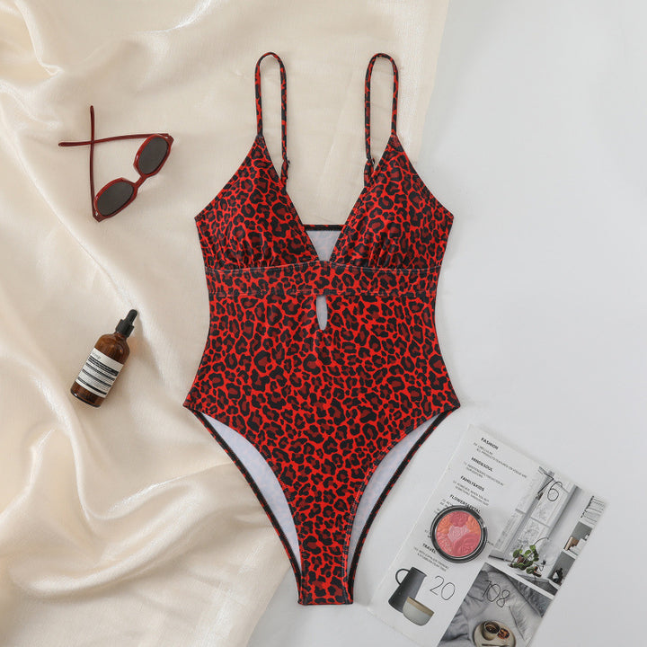 Damen Einteiliger Badeanzug im trendigen Animal-Print Drune
