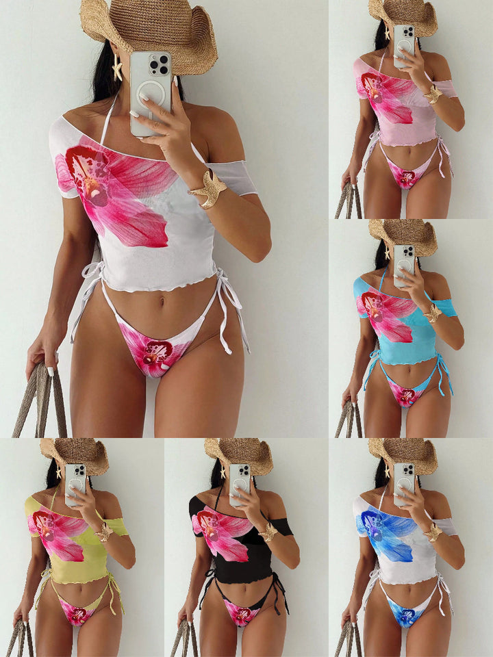 Damen Oberteil-Bikini mit floralem Design Drune