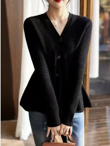 Damen Strickjacke mit schmeichelndem Schnitt und feiner Rippenstruktur Drune