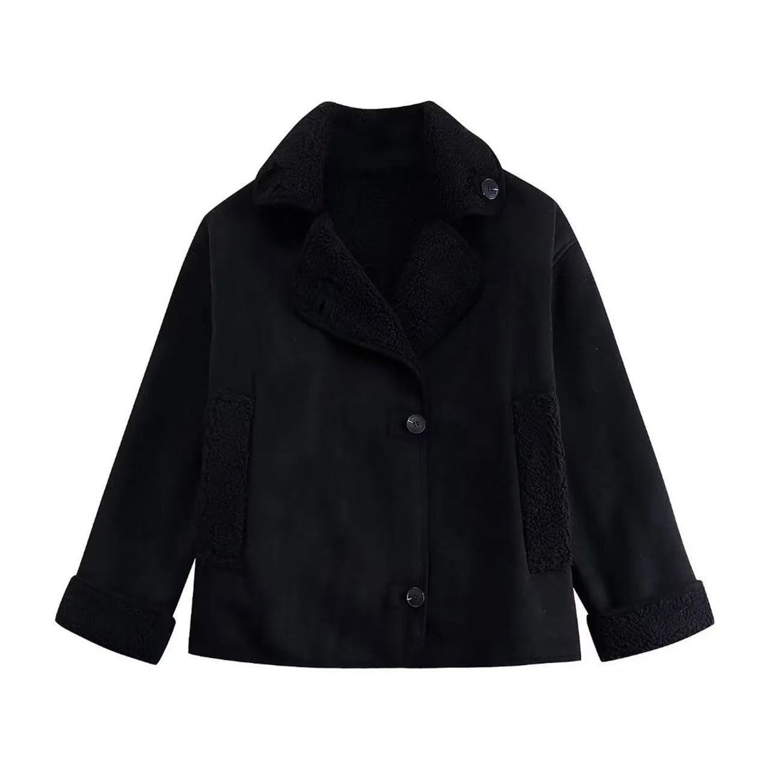 Damen Modische Fleecejacke mit kuscheligem Innenfutter Drune