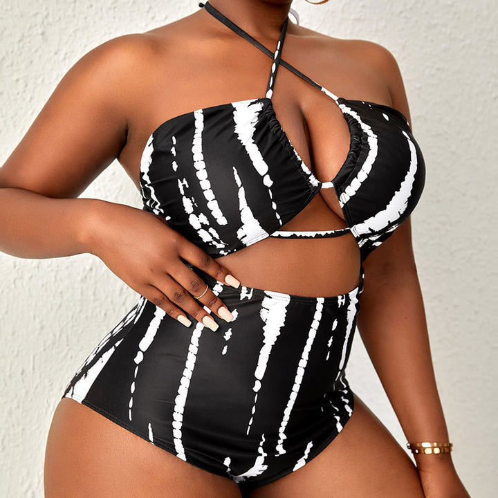 Damen Einteiler Bikini mit modischem Cut-Out und verstellbaren Trägern Drune