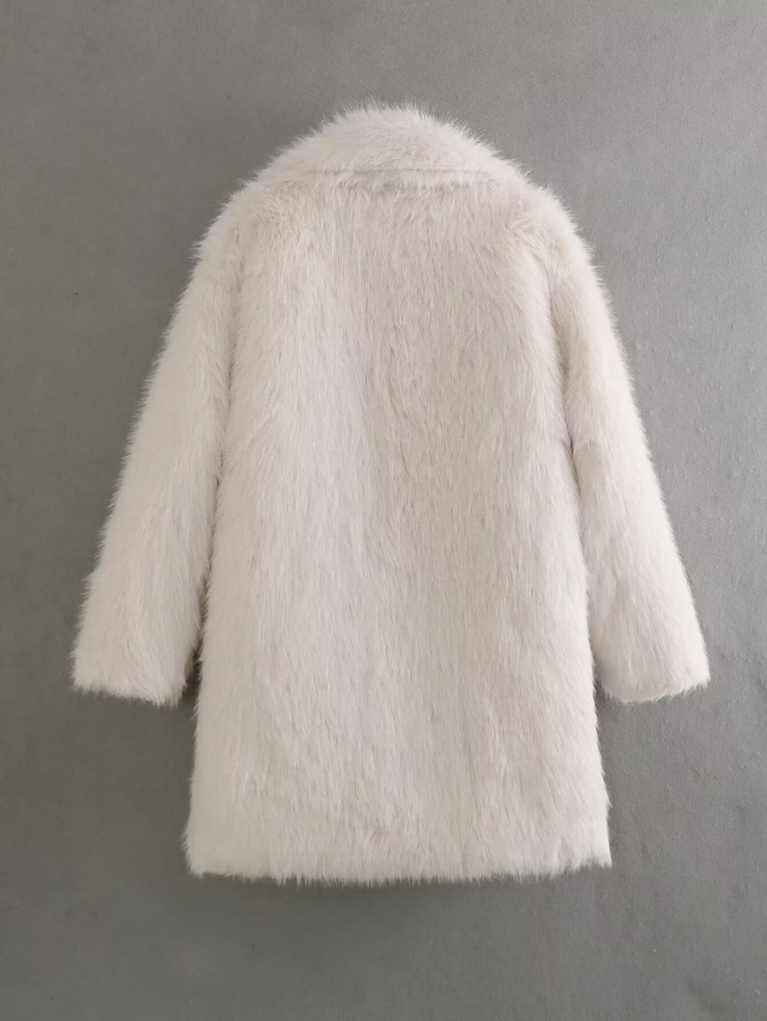 Damen Fleece-Mantel mit doppeltem Revers Drune