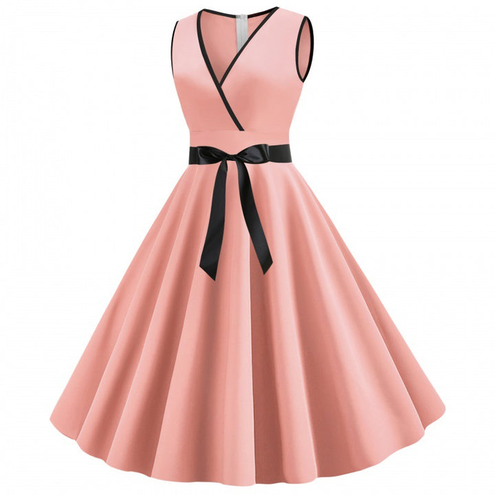 Damen Wickelkleid mit voluminösem Rock und eleganter Taillierung Drune