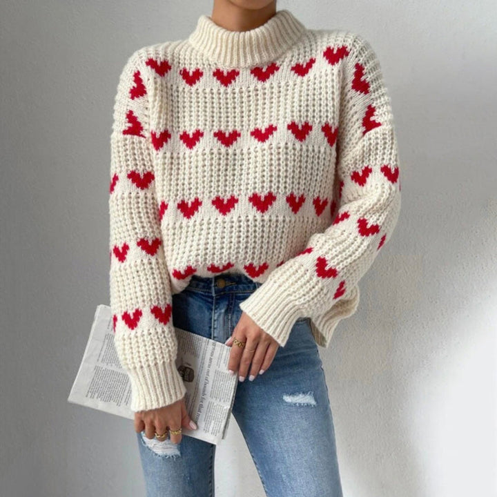 Drune | Strickpulli mit Herzmotiv für Damen