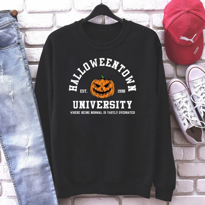 Damen Sweatshirt mit kreativem Halloween-Design und bequemer Passform Drune
