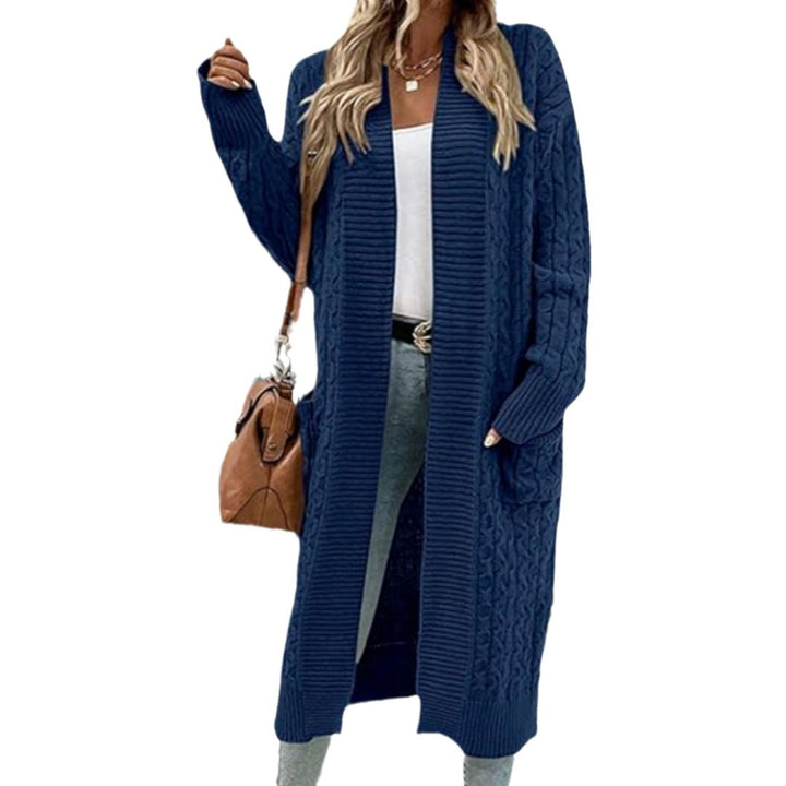 Damen Grobstrick-Cardigan mit offenem Design und praktischen Taschen Drune