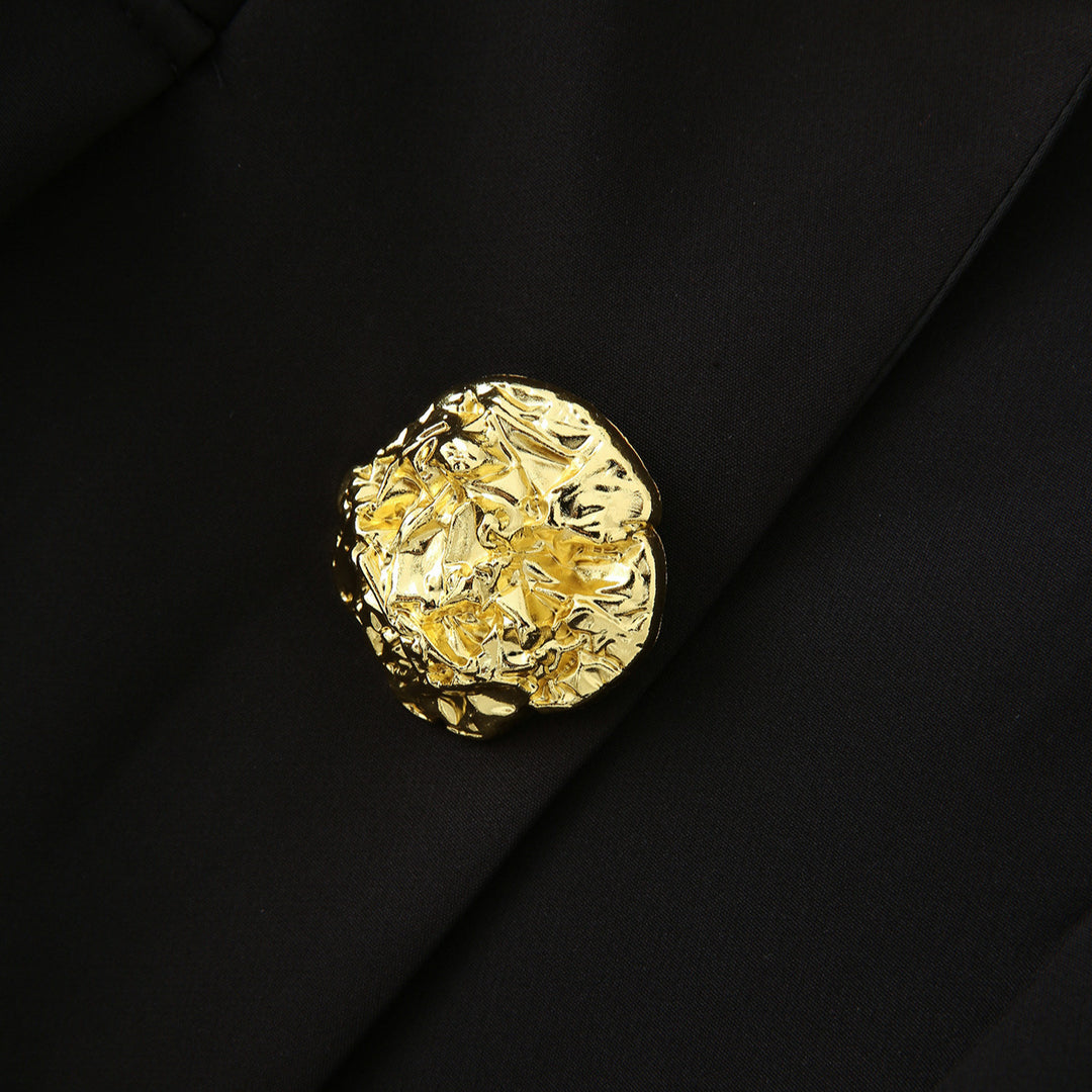 Damen elegante Blazerjacke mit dekorativen Knöpfen Drune