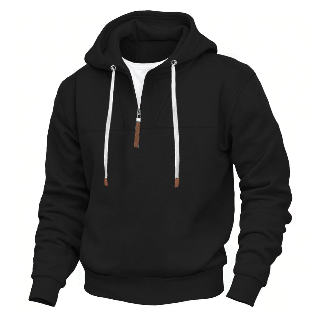 Herren Kapuzenpullover mit halbem Reißverschluss und hochwertigen Materialien Drune