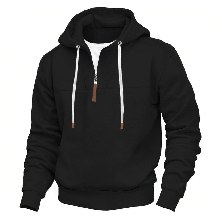 Herren Kapuzenpullover mit halbem Reißverschluss und hochwertigen Materialien Drune