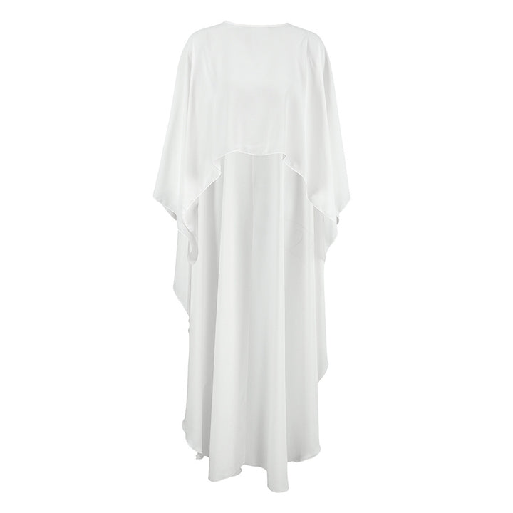 Damen Chiffon-Cape mit schwingenden Rüschen und elegantem Schnitt Drune