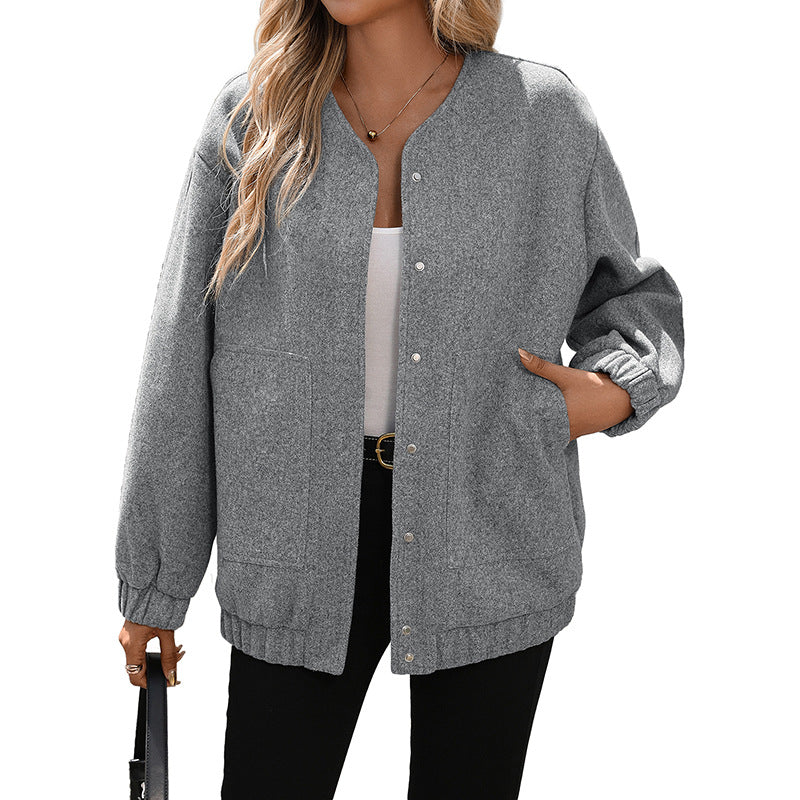 Damen Oversized Wool Mix Jacke Drune