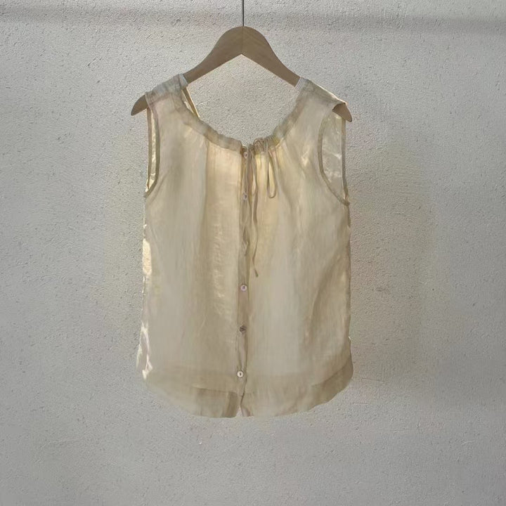 Damen Soft Linen Tank Top Drune