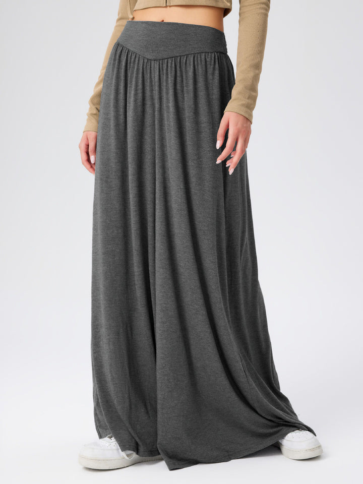 Damen weite Jersey-Hose mit hohem Bund Drune