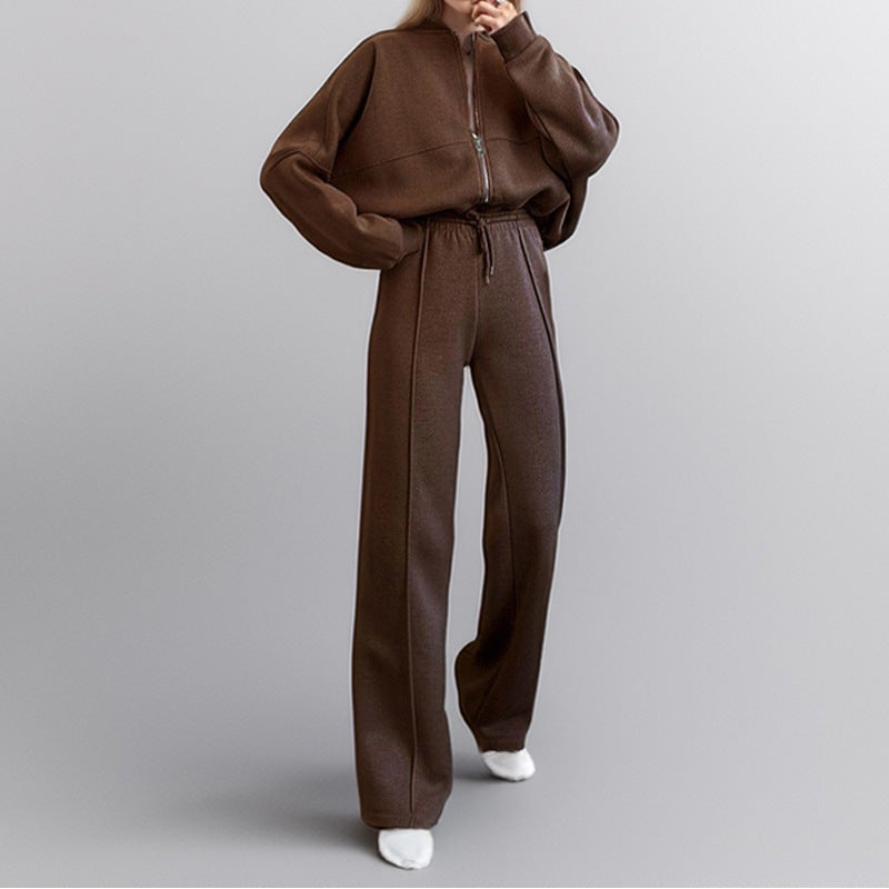Damen lässiges Freizeit-Set mit weitem Schnitt und elastischem Bund Drune