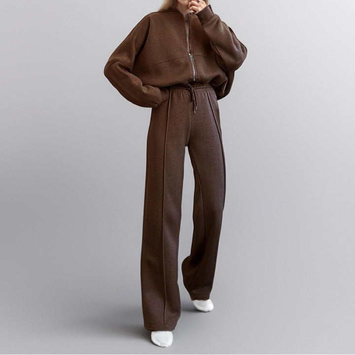 Damen lässiges Freizeit-Set mit weitem Schnitt und elastischem Bund Drune