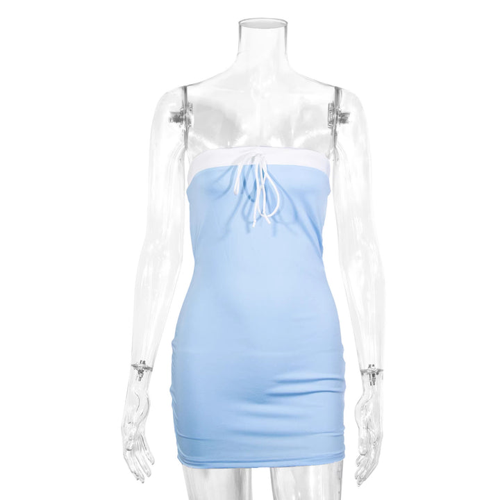 Damen Figurbetontes Bustierkleid mit Raffbändern Drune